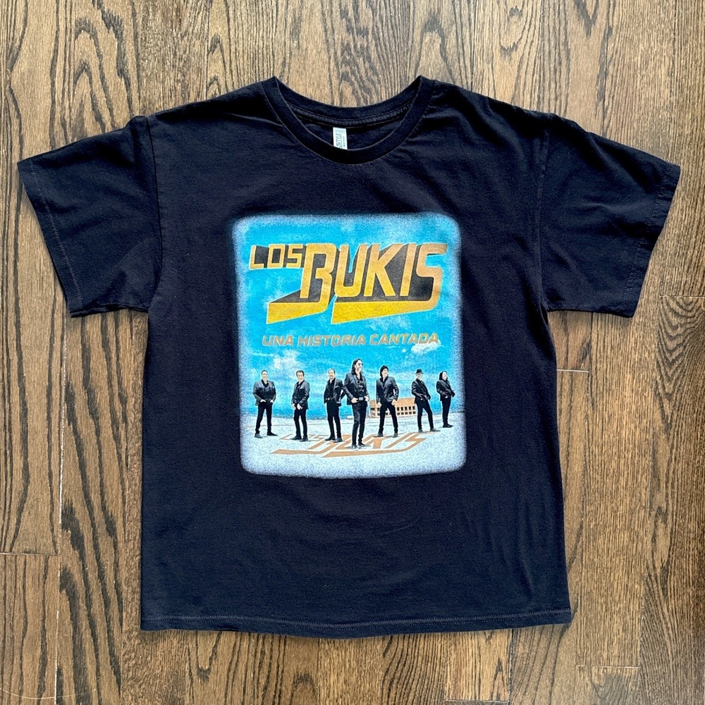 Los Bukis‎ Tour 2021 Una Historia Cantada Band T-Shirt Black Graphic Tee Size L